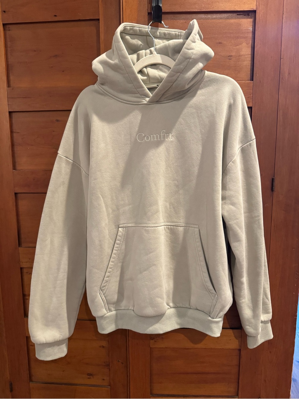 Comfrt Minimalist Oversized Hoodie Light Green Tea Size Medium